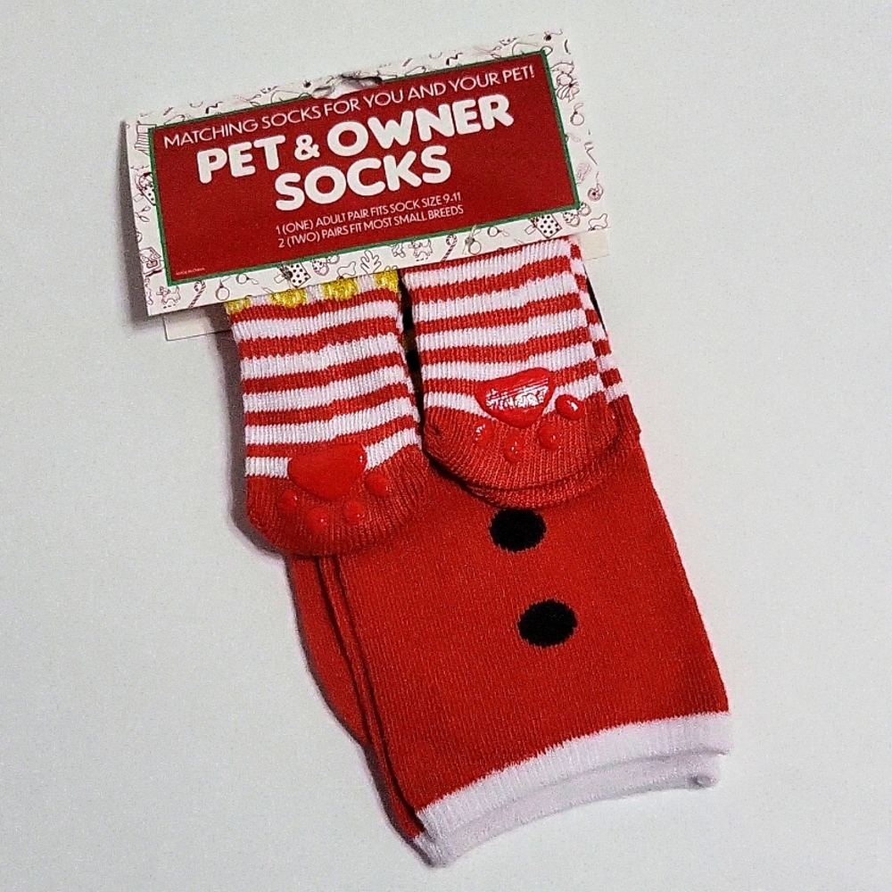 New Matching Holiday Pet Parent & Pet Socks